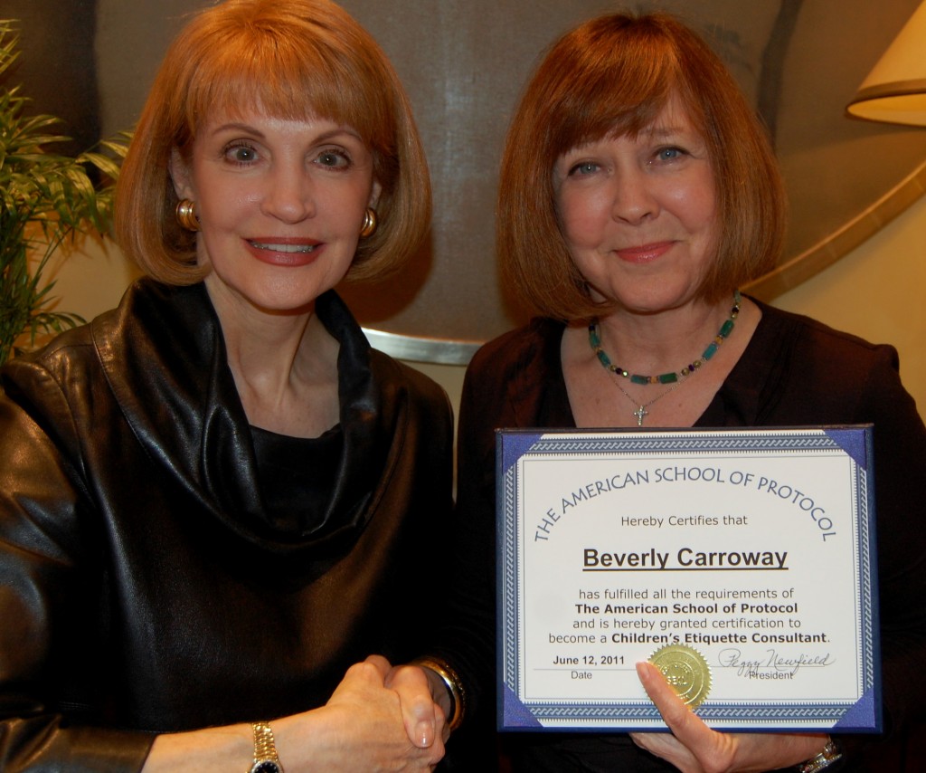 "Beverly Carroway with Peggy Newfield"