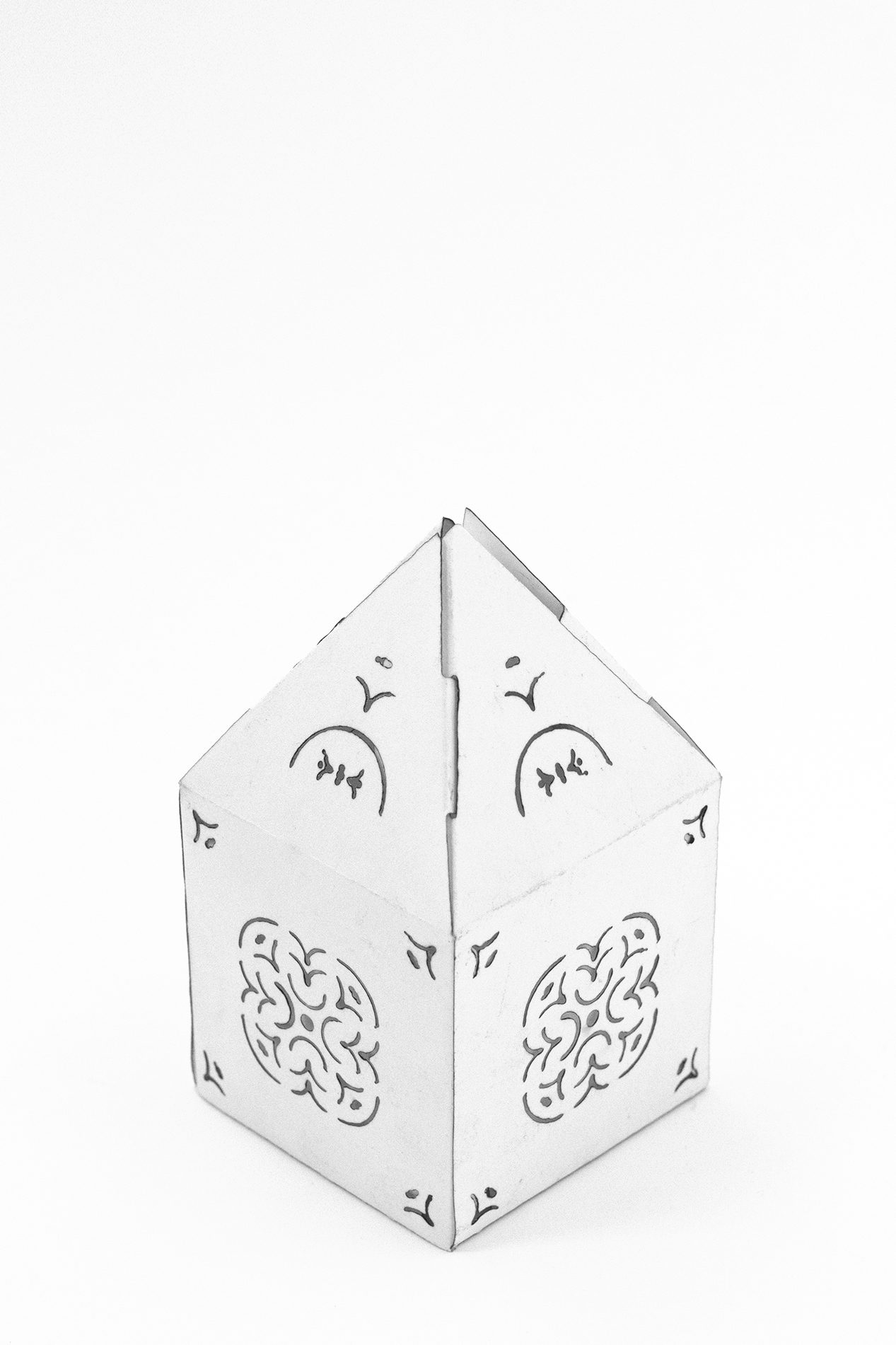 Tall one candle box, closed.