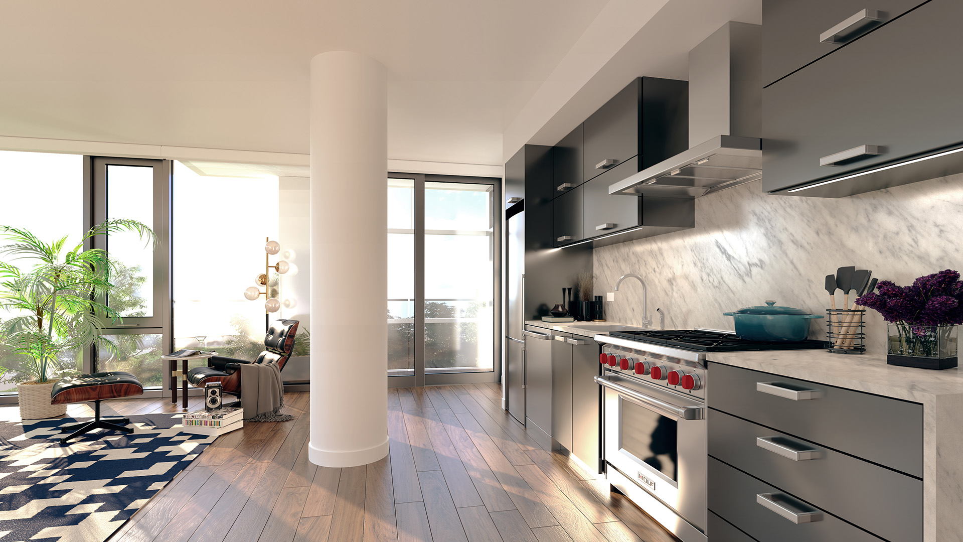 Luxury Galley Kitchen