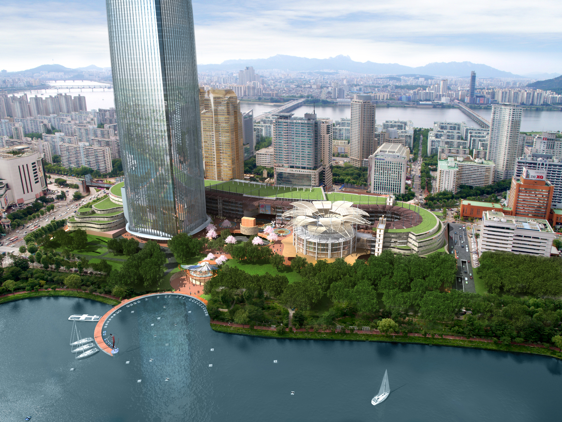 Lotte World Tower Aerial
