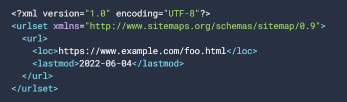 XML sitemap