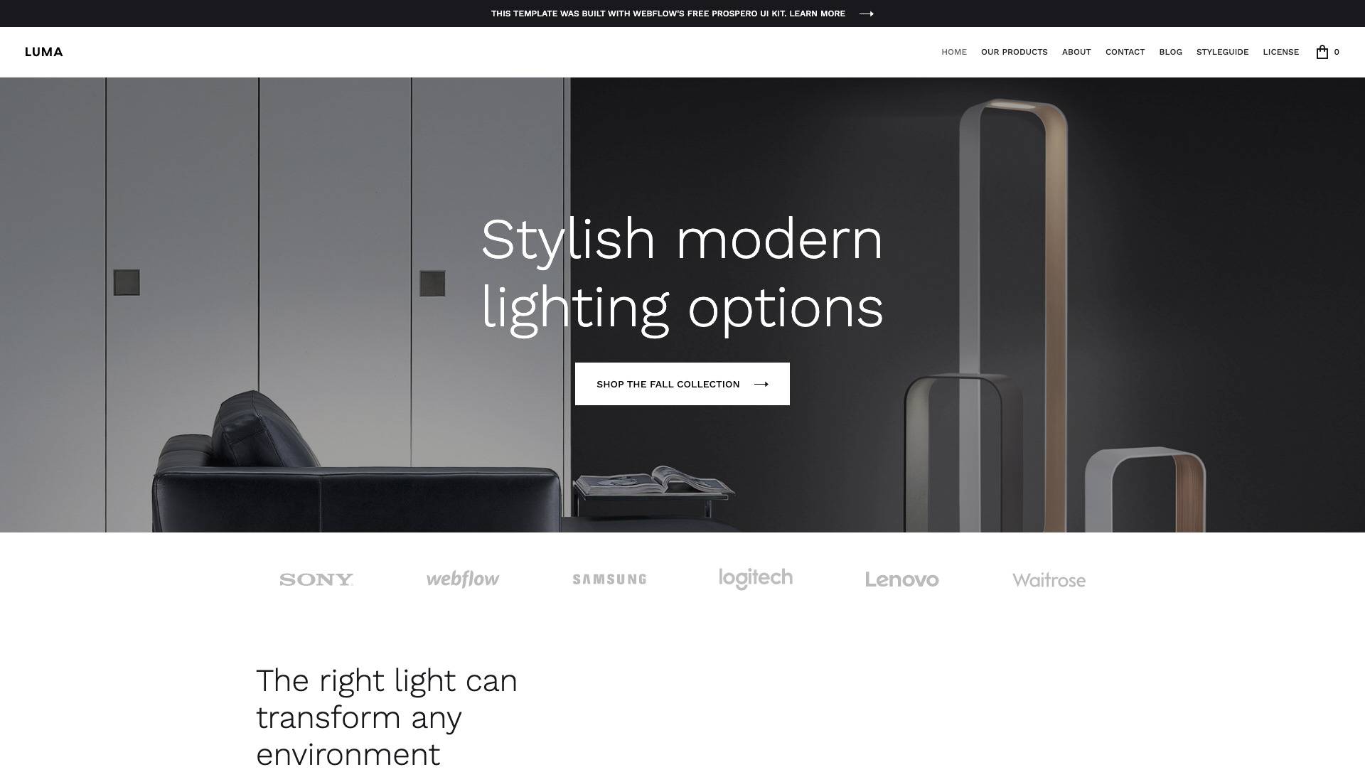 free webflow template