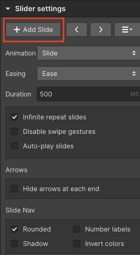 adding slide