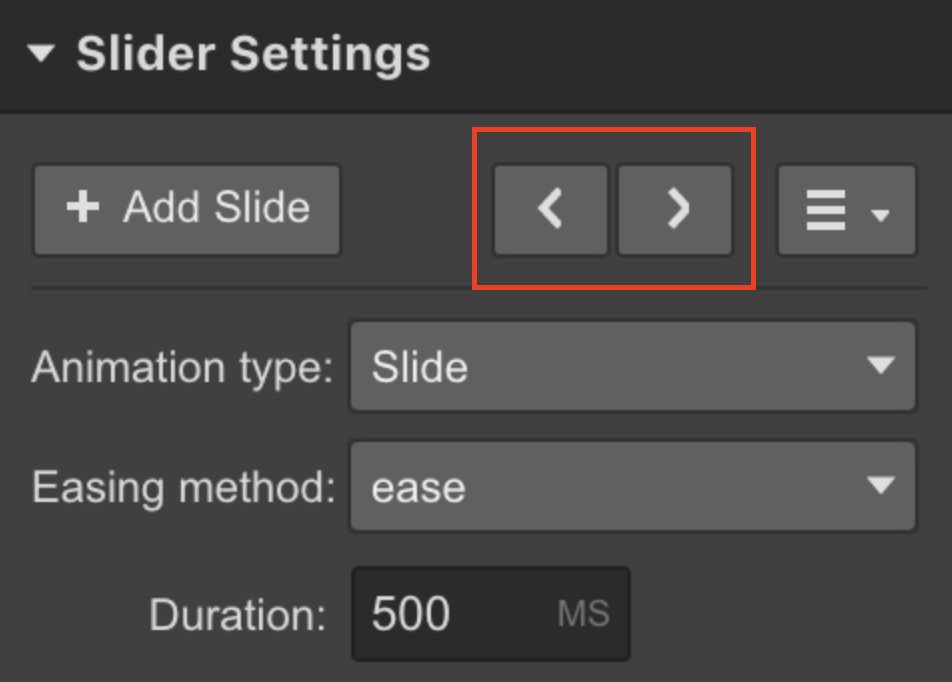 slider arrow