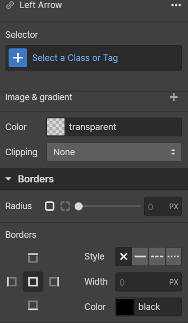 slider arrow settiings