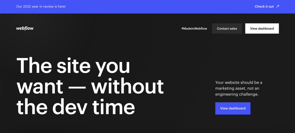 homepage-of-Webflow