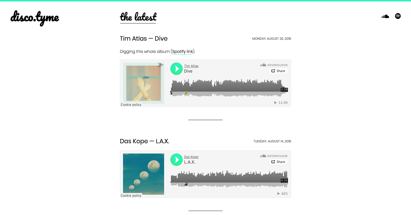 Webflow website integrated with SoundCloud integration