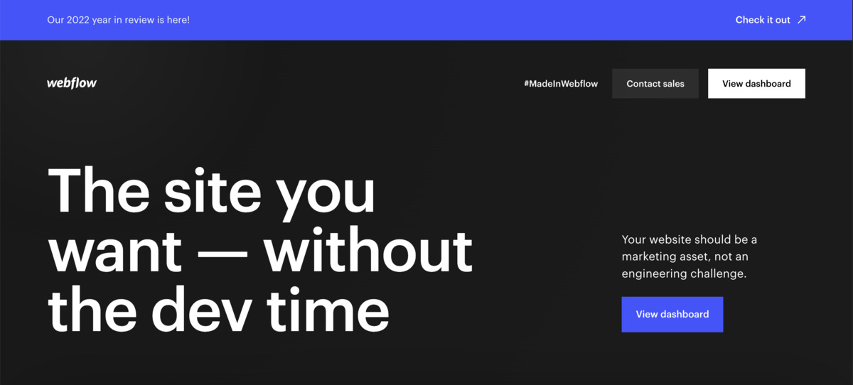 Webflow homepage