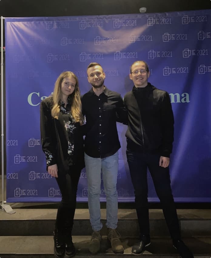 Our team hanging out