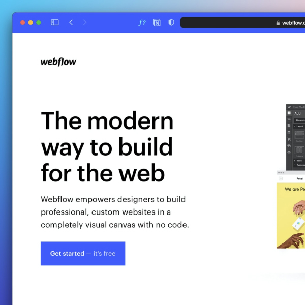 Webflow dashboard screenshot