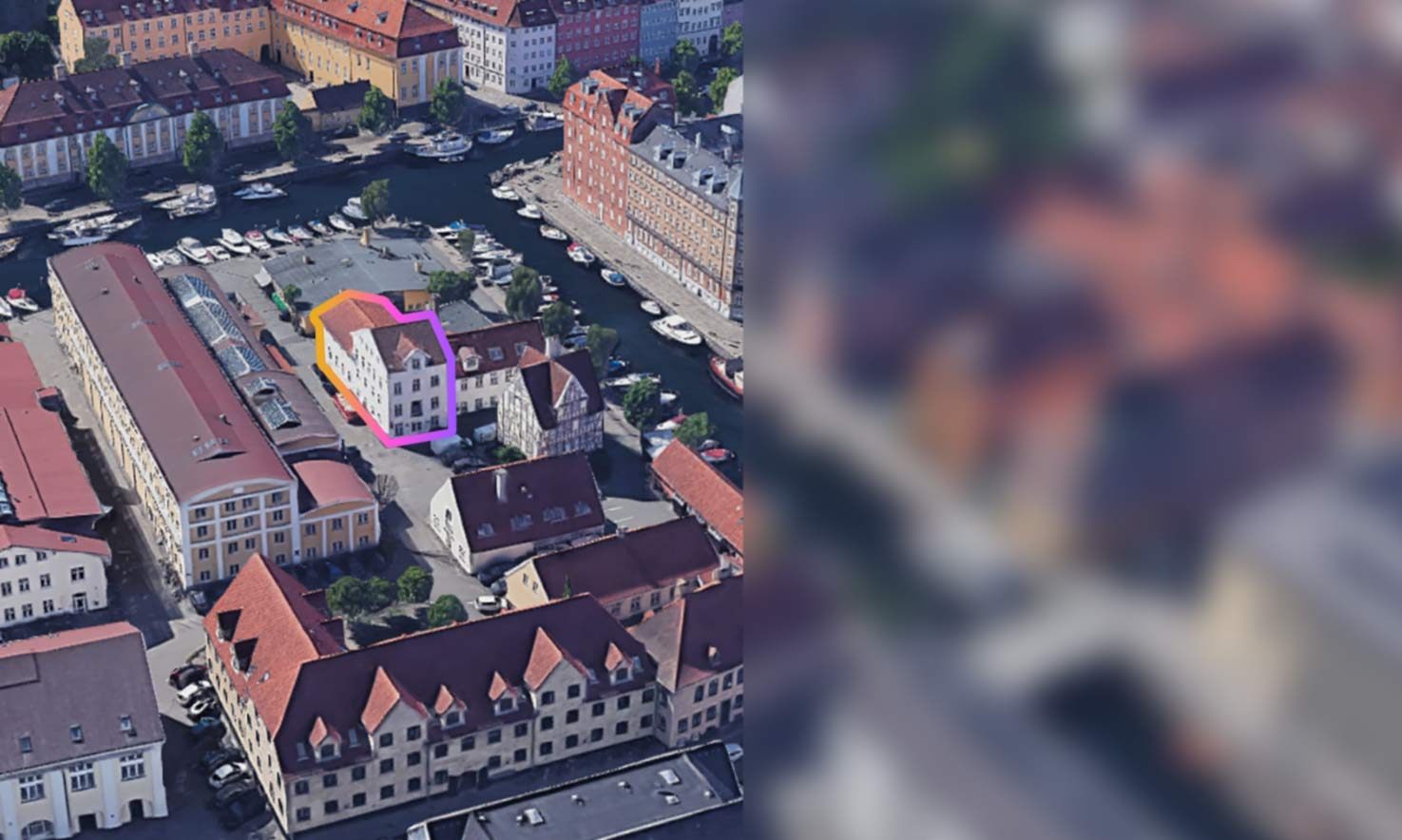 Zoomed out photograph of Teton's offices
