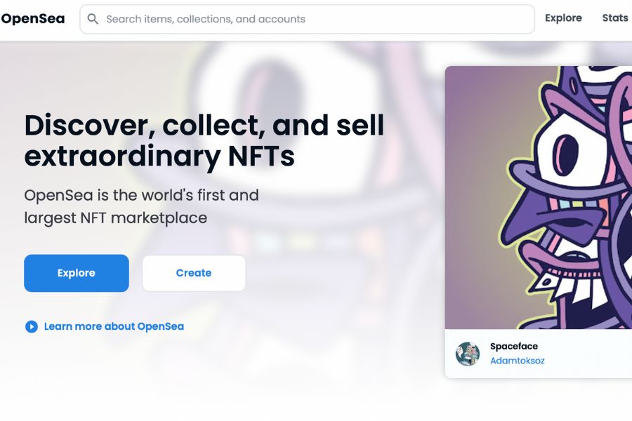 Blockchain Idea NFT platform Opensea