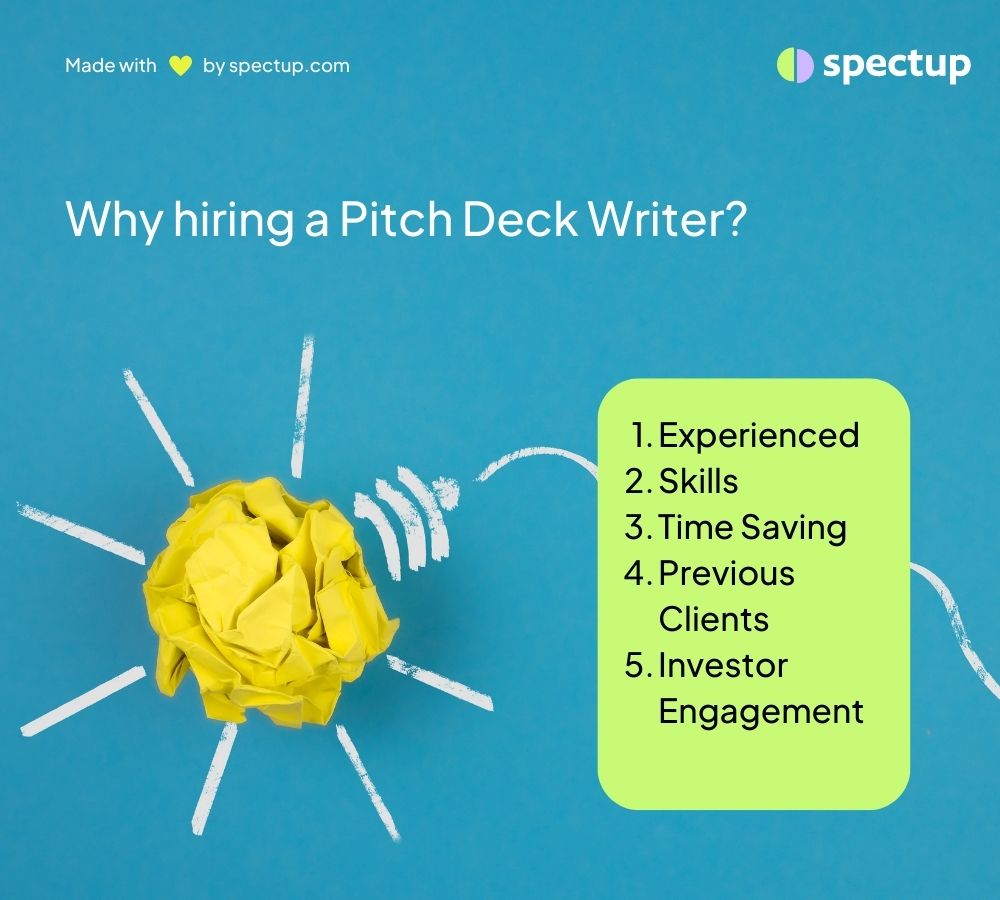 Why hiring a pitch deck writer infographic