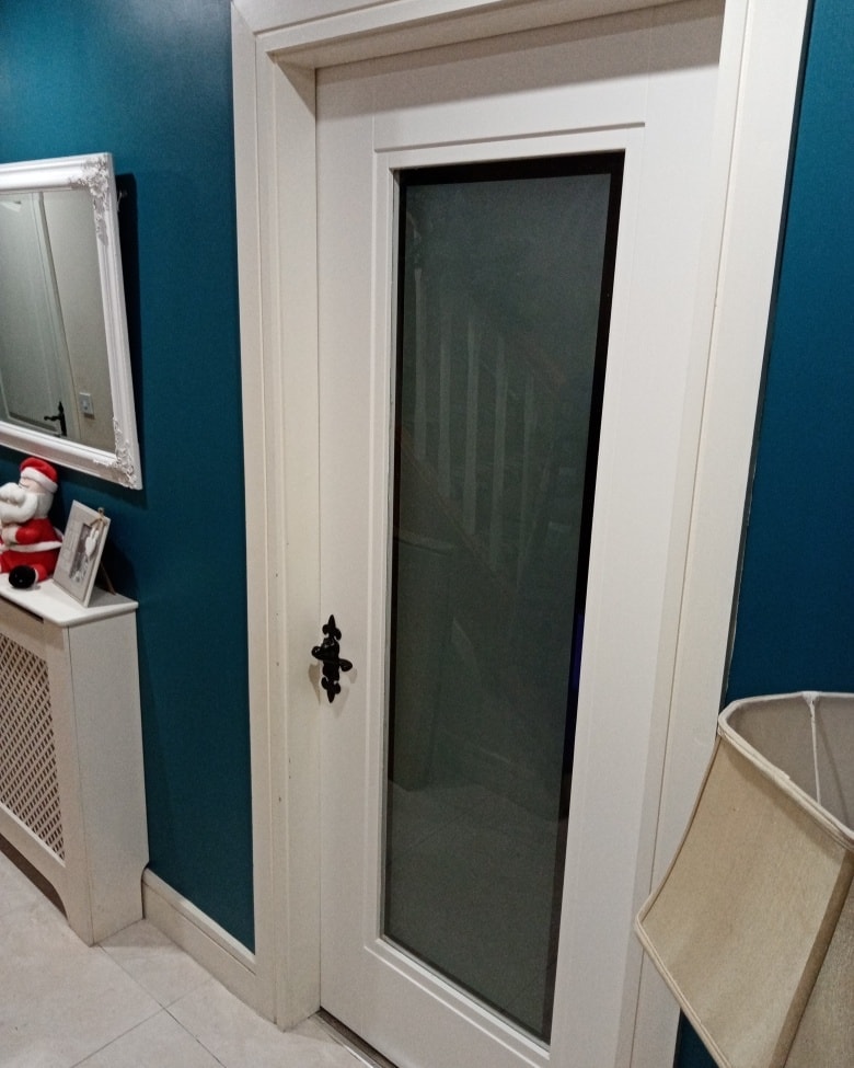 Image of white door with glass panelling