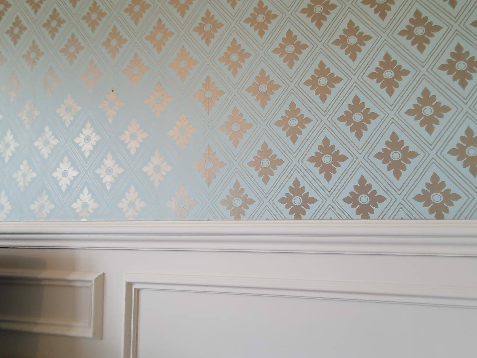 Image of panelling and wallpaper