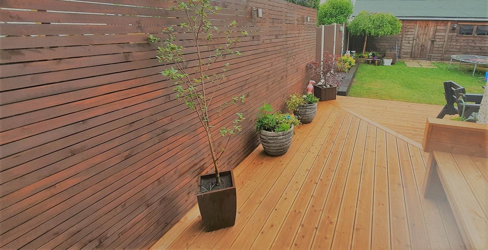 Image of fence and decking in garden