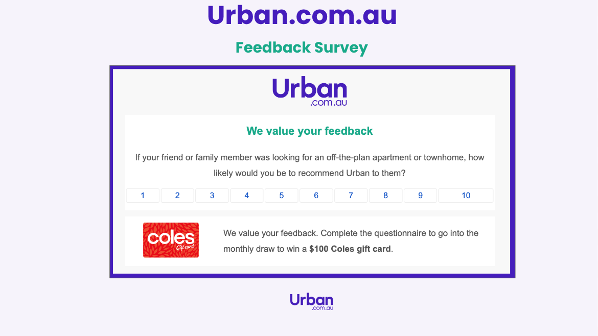 http://industry.urban.com.au/guide/urban-feedback-survey