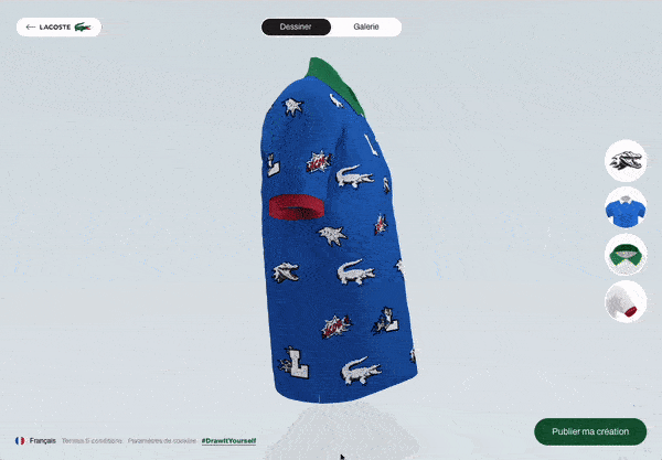 Configurateur de polo Draw it yourself - Lacoste