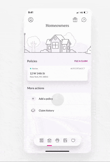 Illustration de l’app de l’assureur Lemonade
