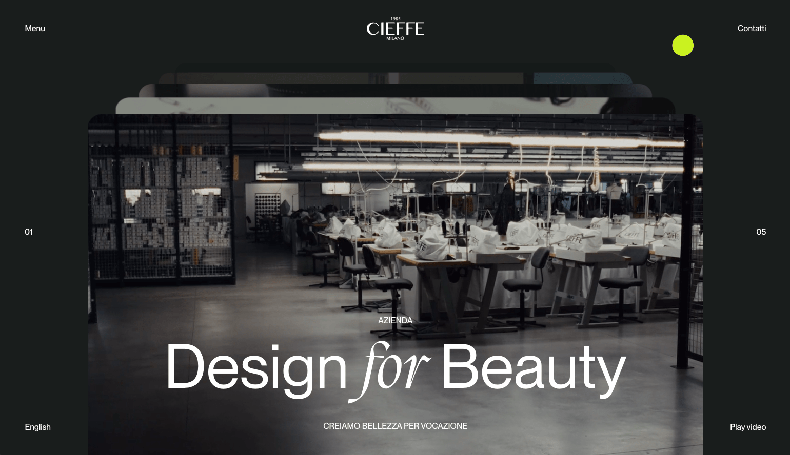 Typographies du site Cieffe Milano - Agence Basilico