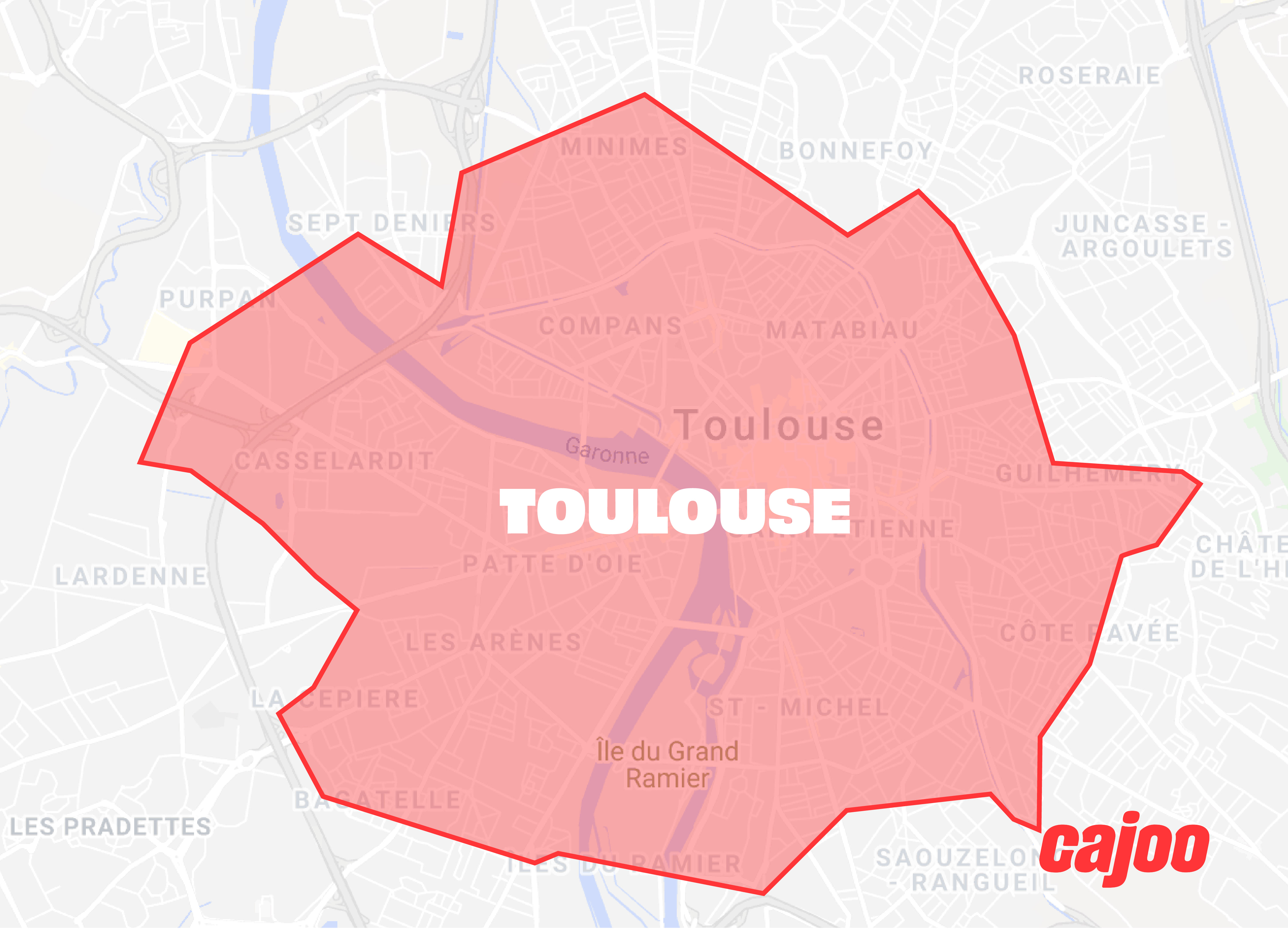 Carte de Toulouse