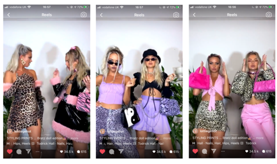 In this Reel by Lottie G Eliot she styles several Bratz doll themed outfits.