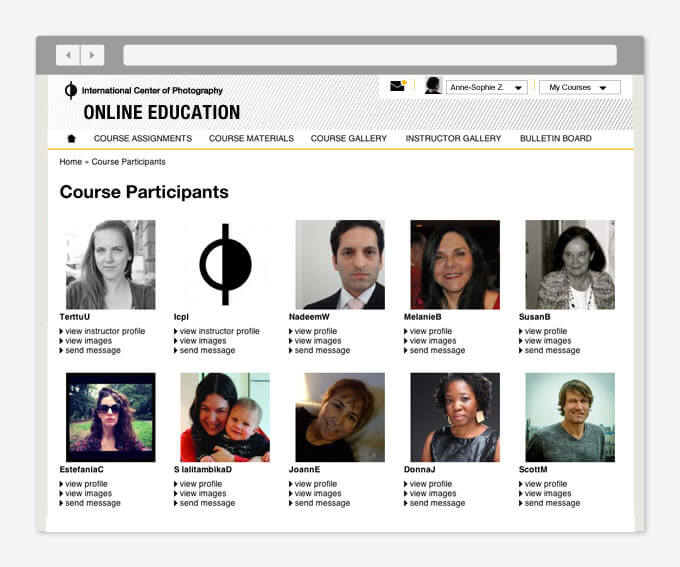 Course participants. ICP website screenshot.