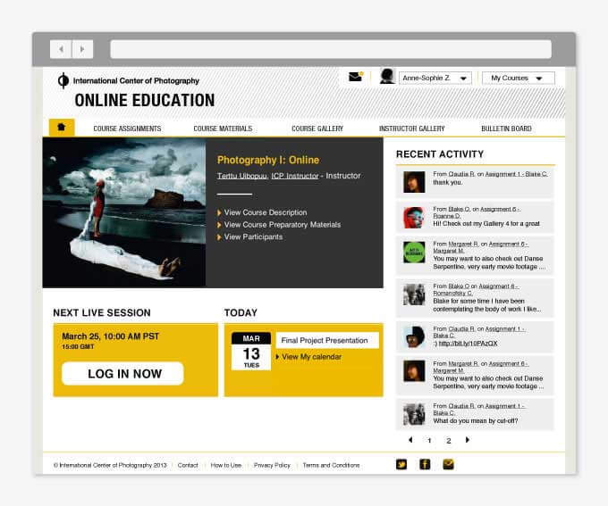 ICP website screenshot.