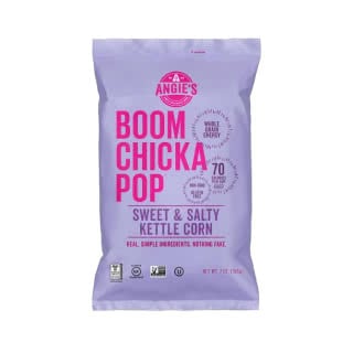 A bag of Angie's Boom Chicka Pop in Sweet & Salty Kettle Corn
