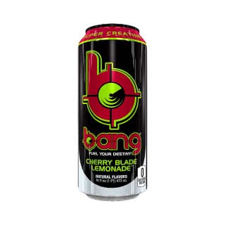A can of Bang cherry blade lemonade