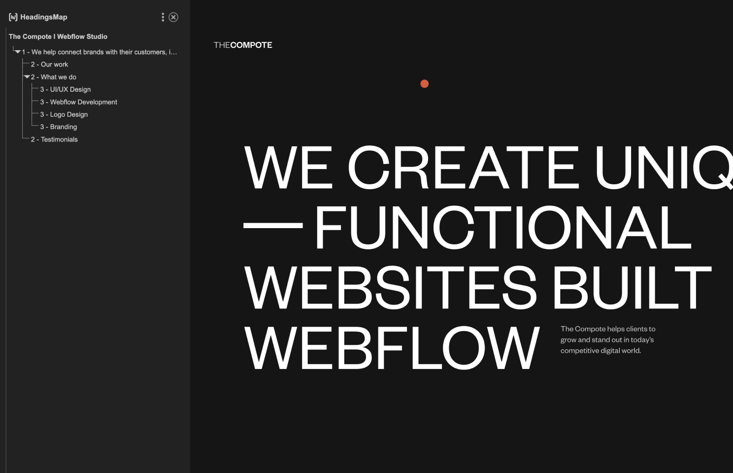Showcase of HeadingsMap Extension