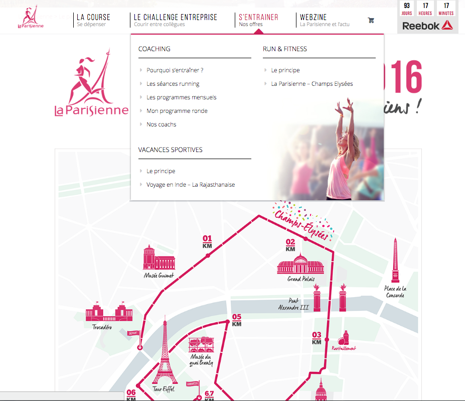 Mega Menu et design La Parisienne
