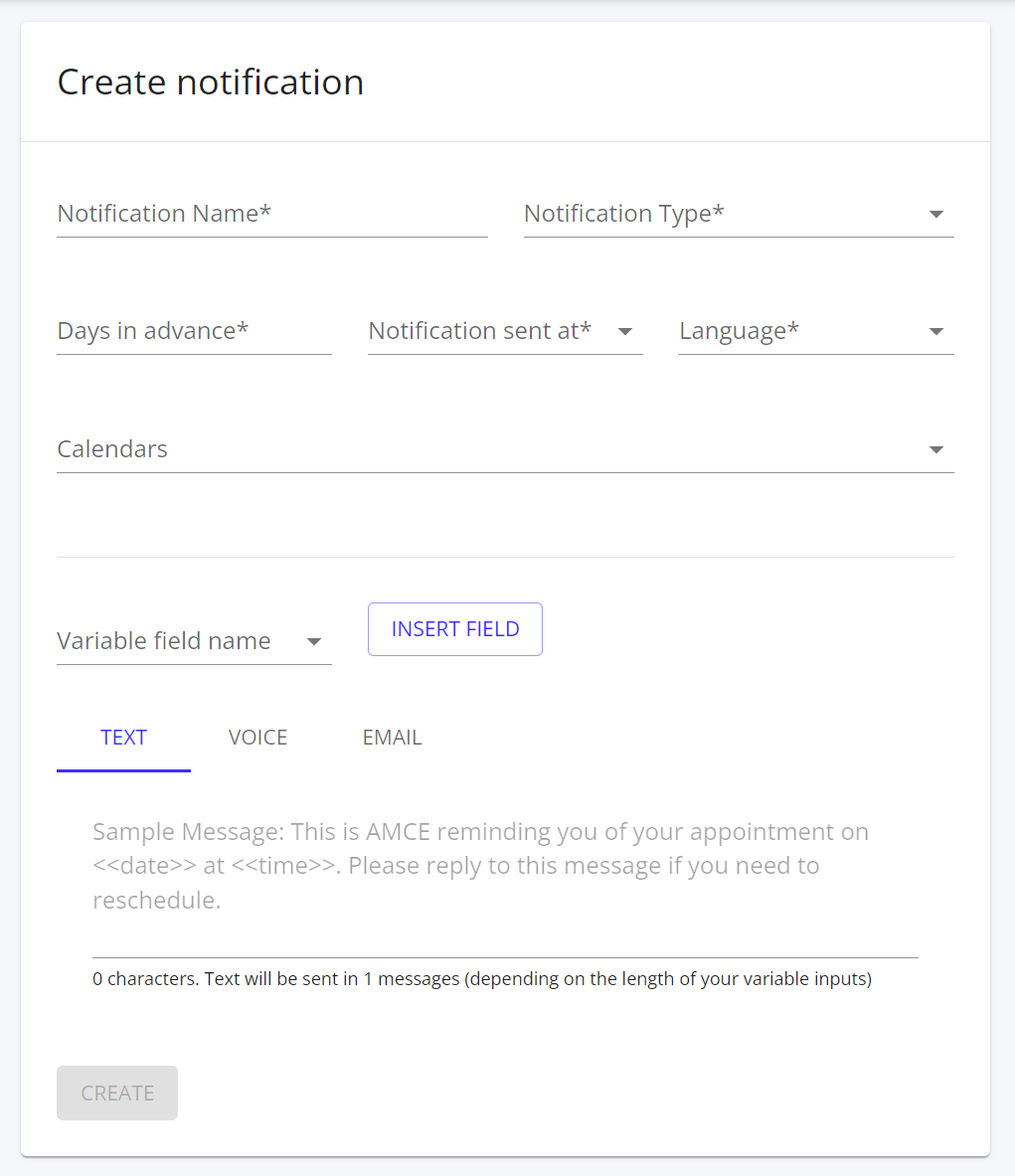 Reminderly page for creating automated appointment reminders