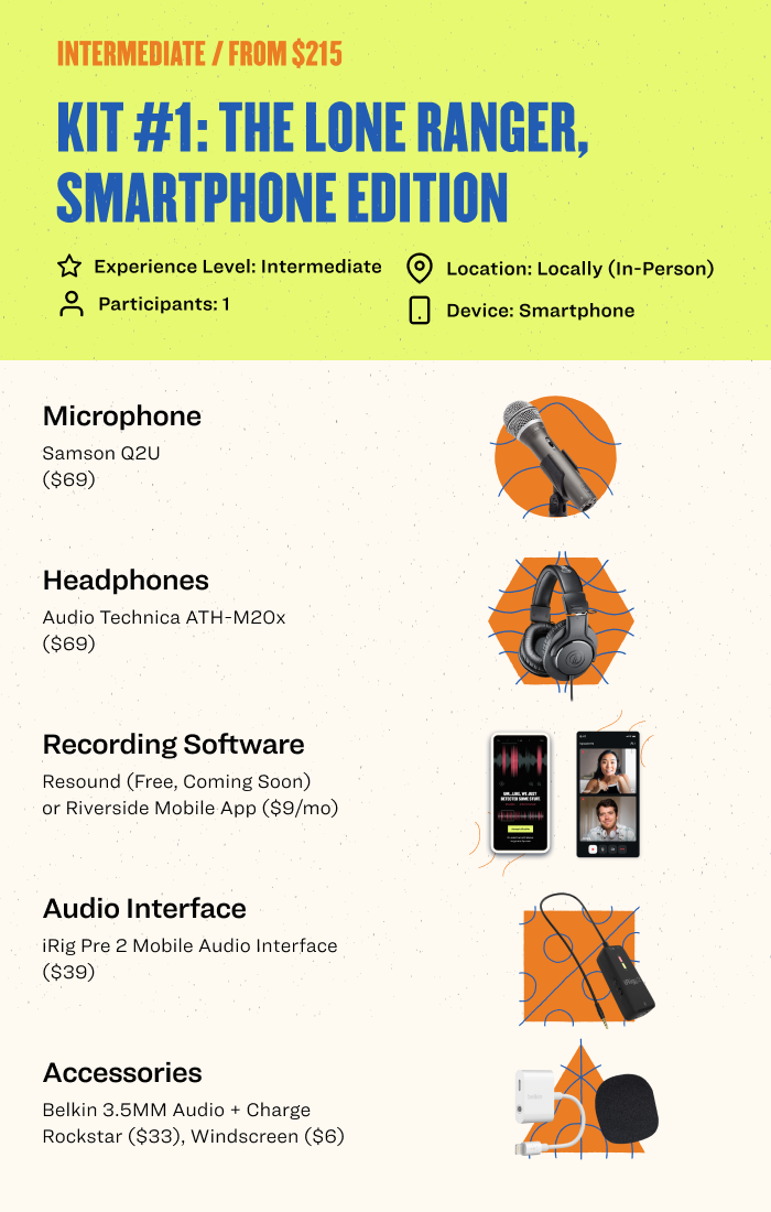 The lone ranger smartphone podcast starter kit - intermediate