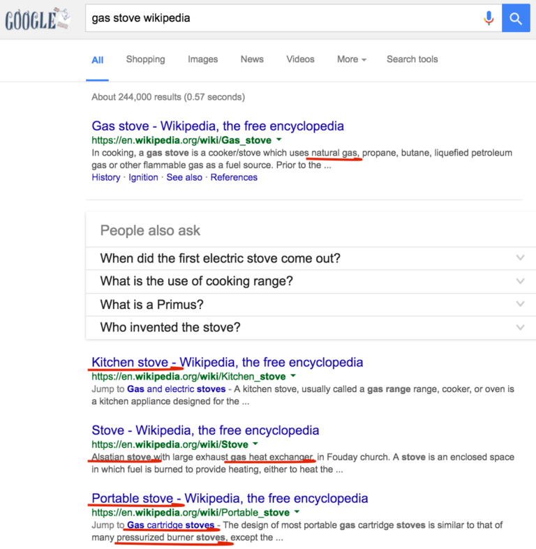 google wikipedia search