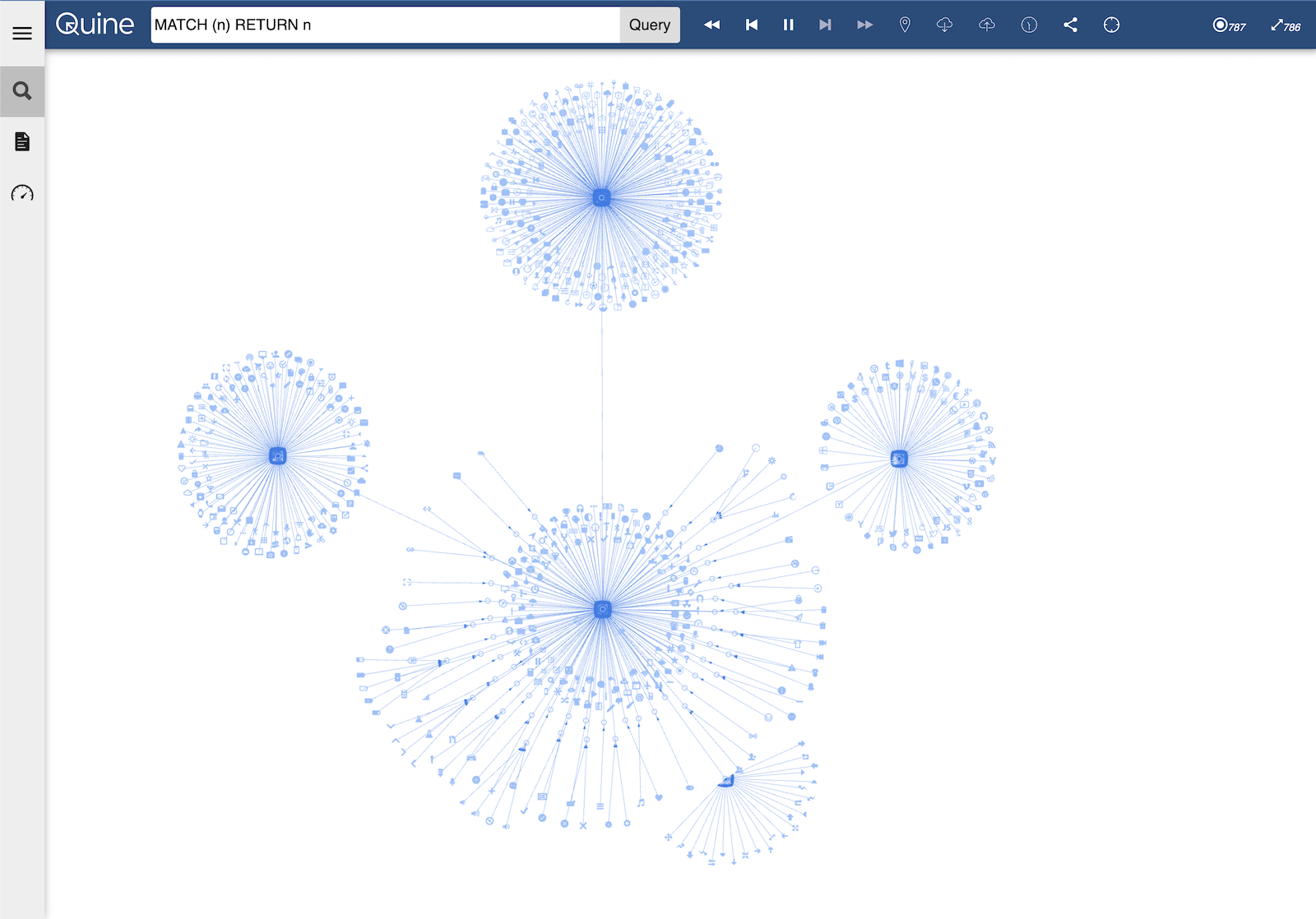 Icons visualized in Exploration UI, grouped by category.