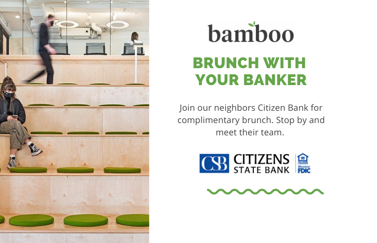 brunch with your banker words on image