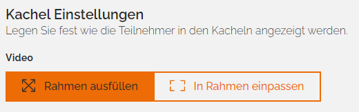 Kacheleinstellungen in der STREAMBOXY Stage