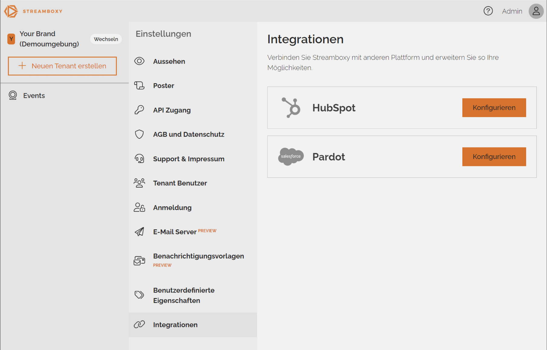 Konfiguration Hubspot und Pardot Integration