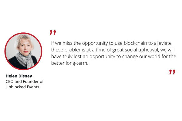 Helen Disney comment on blockchain in 2020 for Ulam Labs.