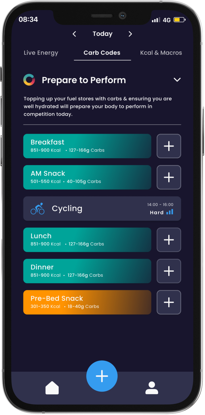 Hexis app Carb Coding