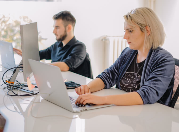 People working in an office