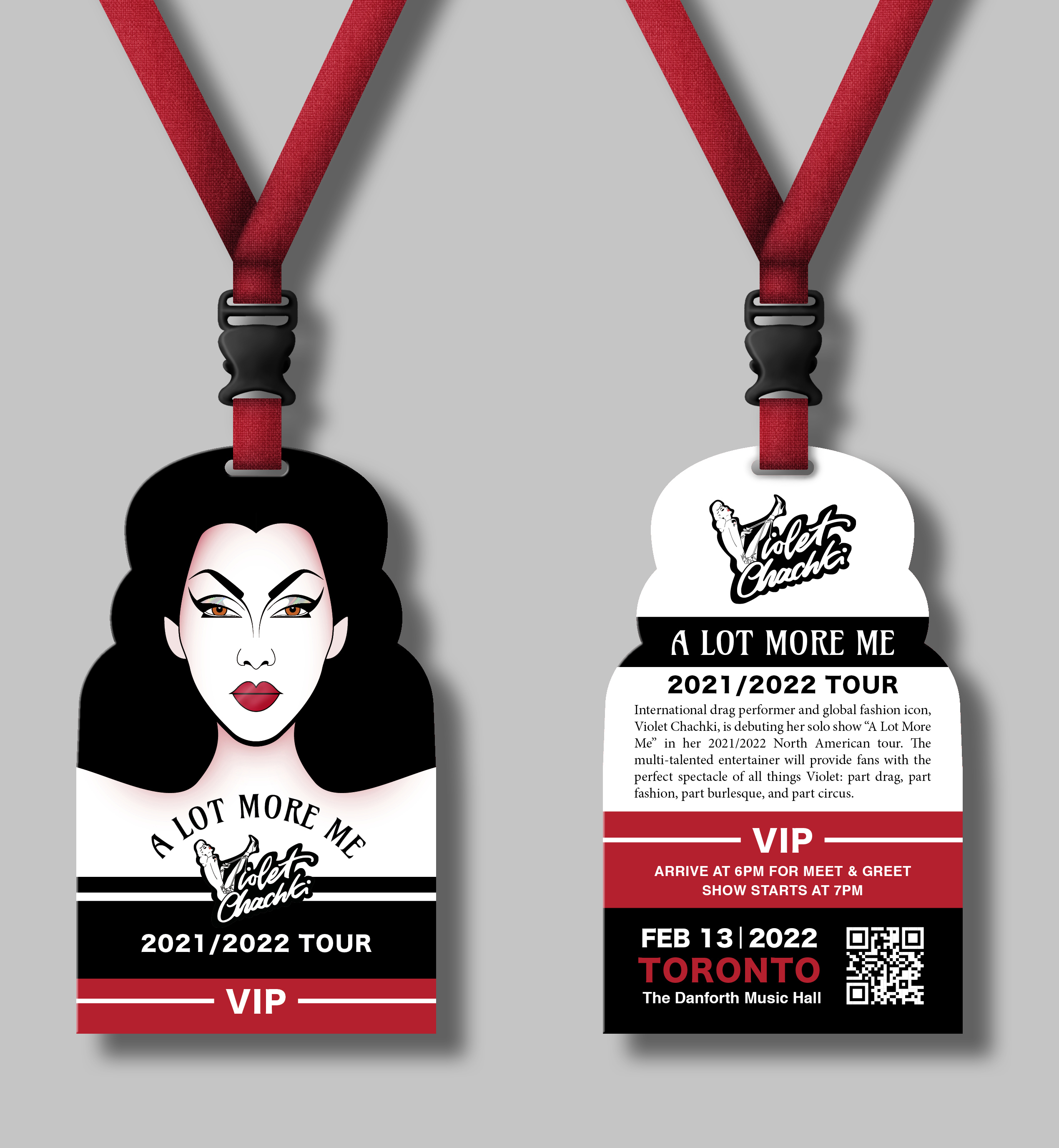 Mockup of Violet Chachki event pass
