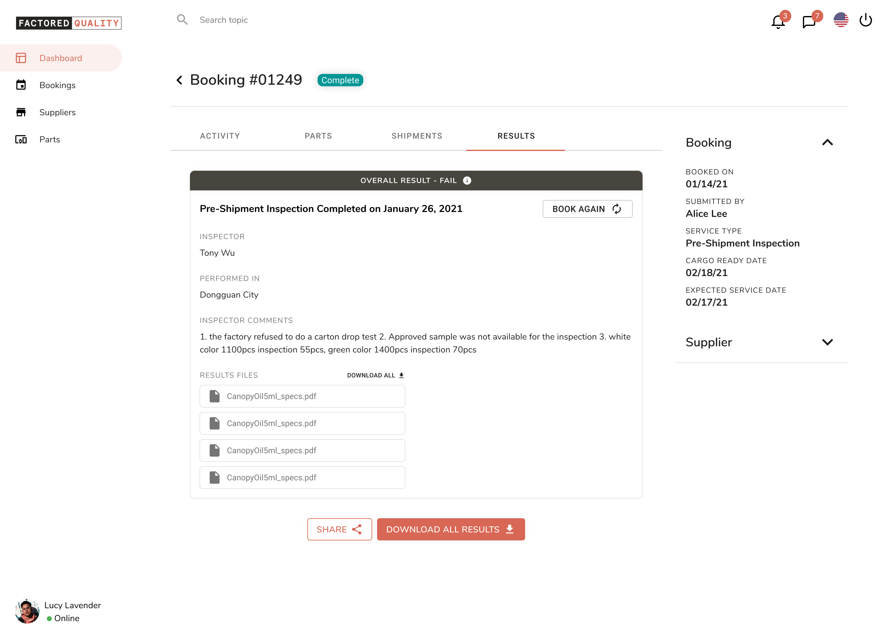 Factored Quality Web Application