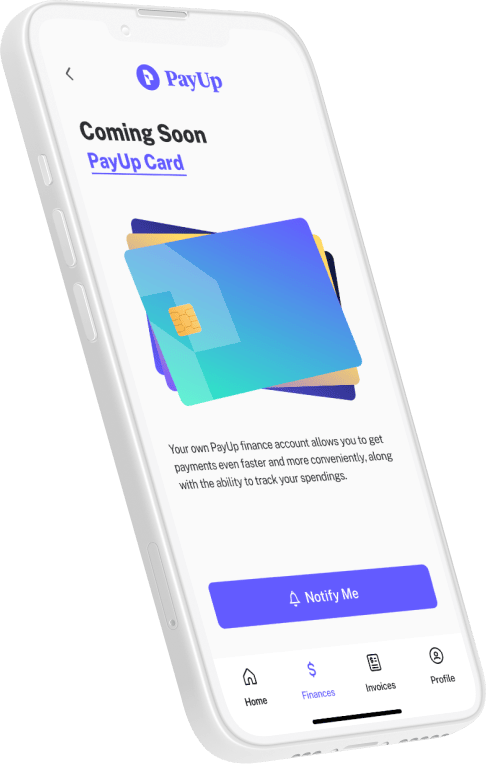 PayUp card coming soon on smartphone