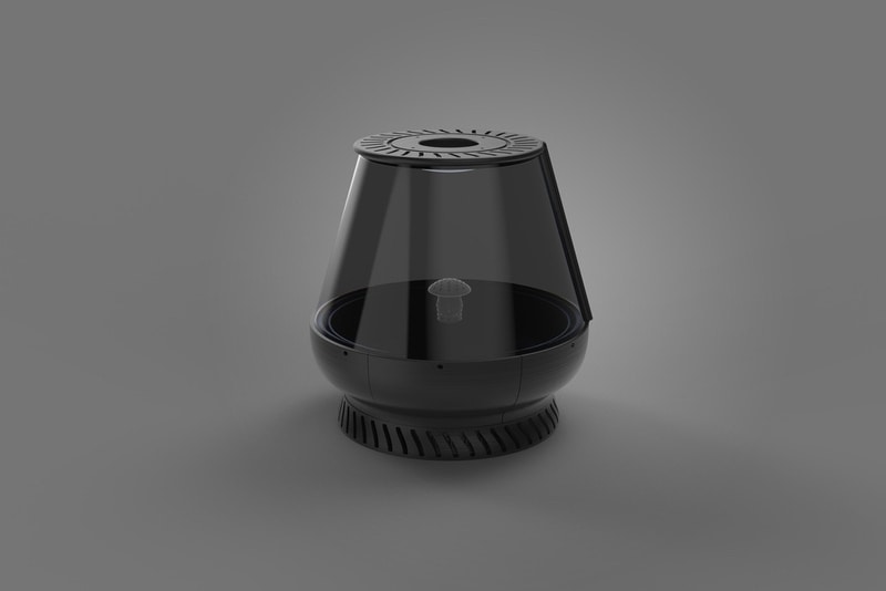 A render of the fully assembled dSilo incubator