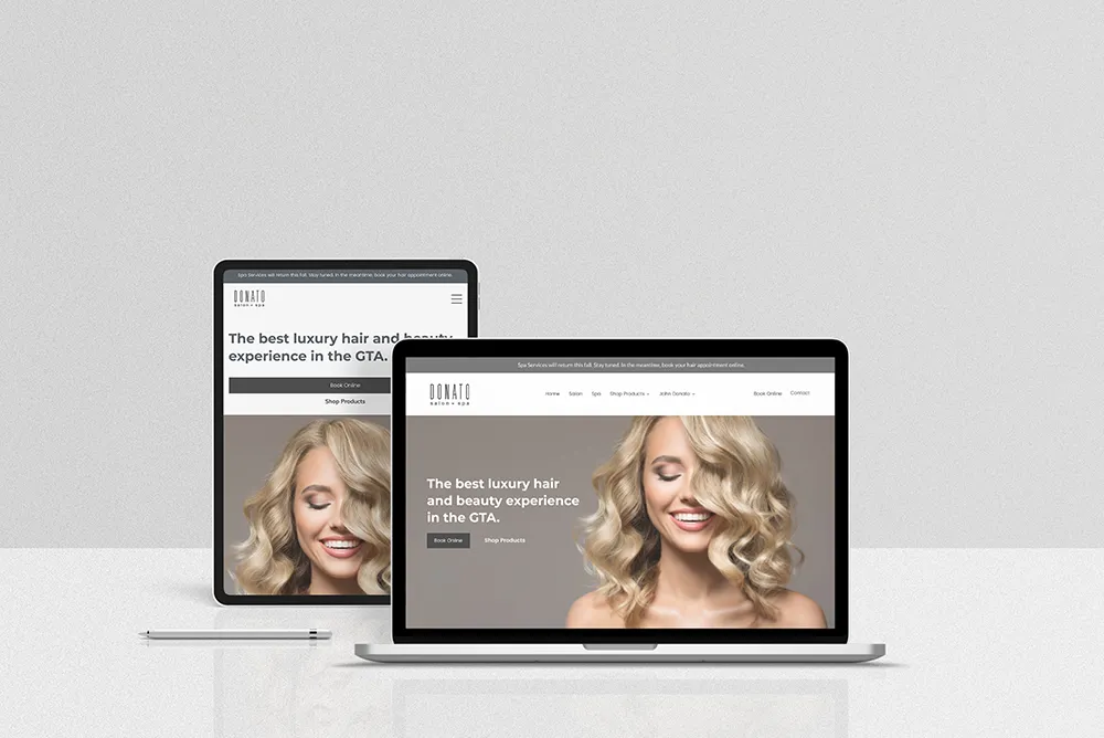Donato Salon mockup