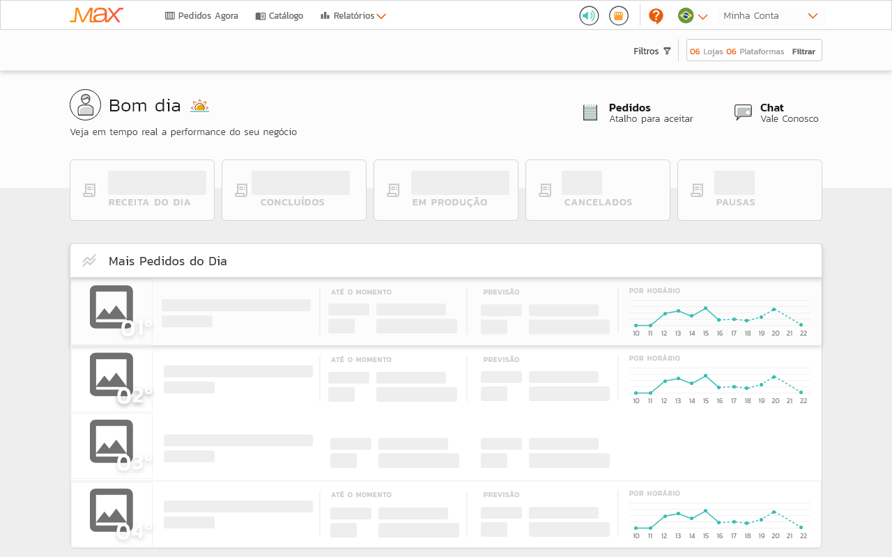 Detalhe da visão de comparação dentro da parte de relatórios dentro do Max