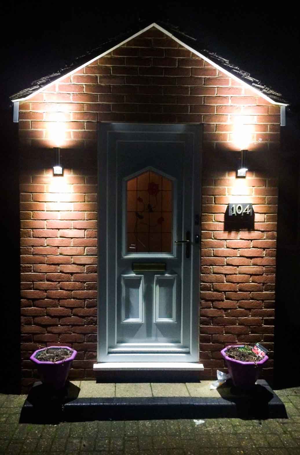 Installation of Outside Wall Lights to Residential Estate, electrical project in West London