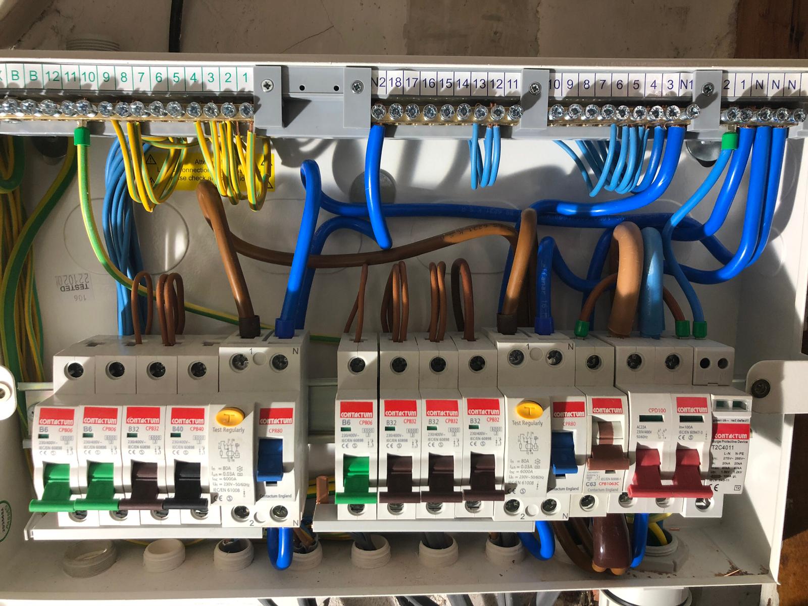 Installation of a new Consumer Unit, electrical project in West London